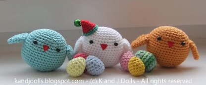 Four Seasons Birds Amigurumi Crochet Pattern