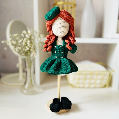 Doll clothes, Crochet doll clothes, amigurumi doll clothes, Lady outfit