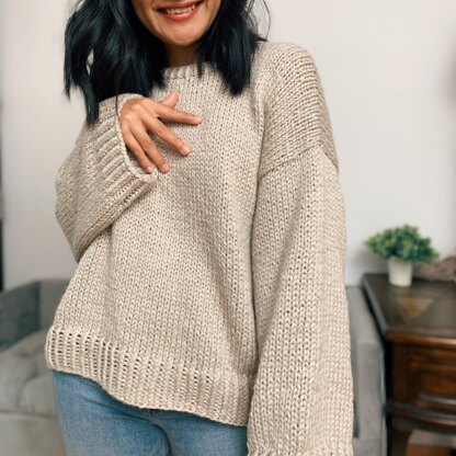 Knitting Pattern the Sunday Modern Oversized Chunky Knit Pullover Sweater  Jumper Easy Knitting Pattern -  Canada