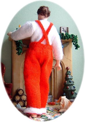 1:12th scale Mans winter dungarees set