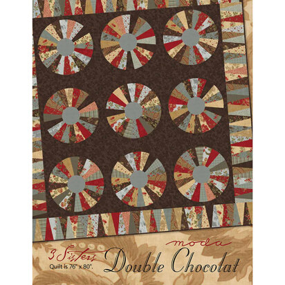 Moda Fabrics Double Chocolat Dresden Quilt - Downloadable PDF