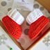 Ridged Cuff Baby Booties