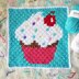 Sprinkled Cupcake C2C Square