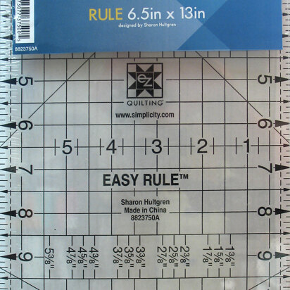 EZ International Rule 6.5" X 13" Acrylic Template