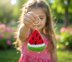 Watermelon Crochet Keychain Pattern PDF + Video Tutorial