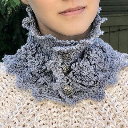 Floral crochet collar scarf – Valerie Baber Designs