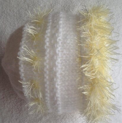 Fluffy brim baby beanie hat