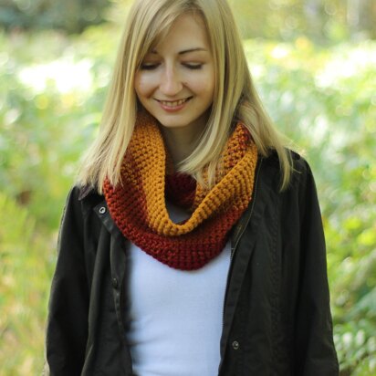 Autumn leaves infinity scarf