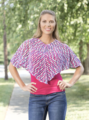 Mesh Poncho in Premier Yarns Cotton Fair - Downloadable PDF