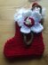 Christmas Rose DK gift stocking vintage home decor knitting pattern