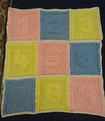 Precious number baby blanket