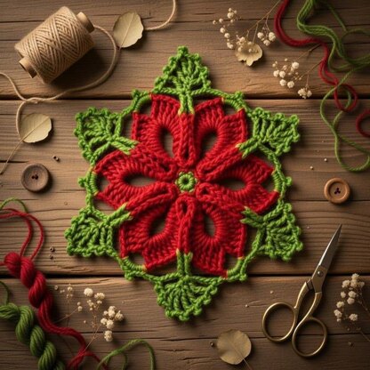 Crochet Hexagon Doily Pdf + Video Tutorial