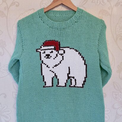 Intarsia - Polar Bear Chart  - Adults Sweater