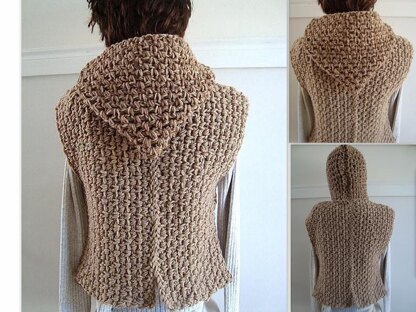 725 Crochet Hoodie Vest