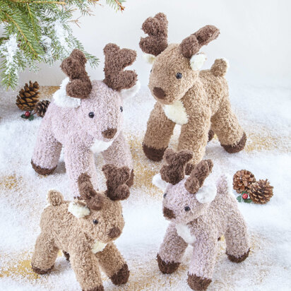 Reindeer Toys Knitted in King Cole Truffle - P9167 - Leaflet