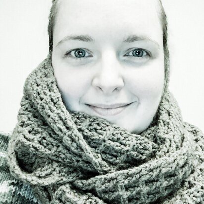 Chunky Waffle Infinity Scarf