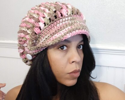 Puff Stitch Slouchy Hat