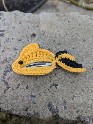 “Golden Bubbles” Fish Hair Clip