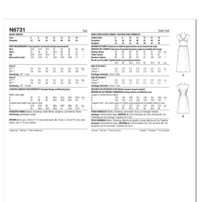 New Look Misses' Dresses N6731 - Paper Pattern, Size 6-8-10-12-14-16-18