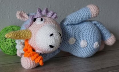 Amigurumi Häkelanleitung schlafendes Einhorn