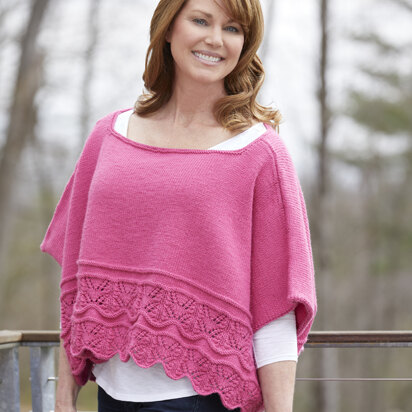 850 Astilbe Poncho - Knitting Pattern for Women in Valley Yarns Northfield