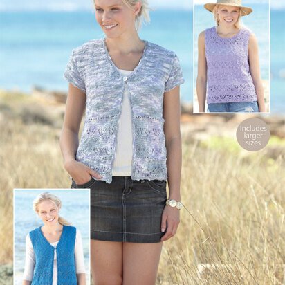 Waistcoats and Top in Sirdar Beachcomber Dk - 7285 - Downloadable PDF