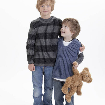 Kids Jumpers in Patons Wool Blend Aran - 3755