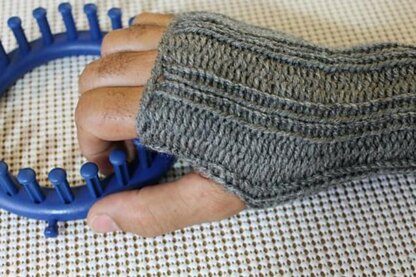 Loom Knit Fingerless Gloves