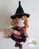 Doll crochet pattern tutorial "Little witch"