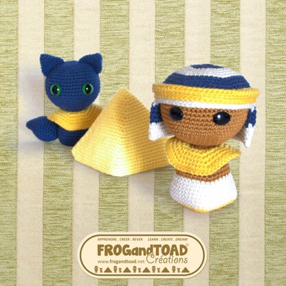 CHIBI - Egypt - Bastet Cat Pharaoh Pyramid- FROGandTOAD Créations