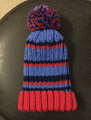 Archie striped beanie