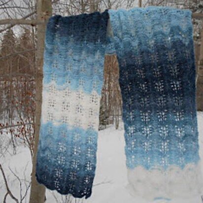 Water Color Waves Lace Scarf