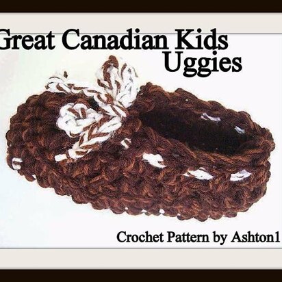 Great Canadian Uggies for Kids! CROCHET PATTERN by Ashton11