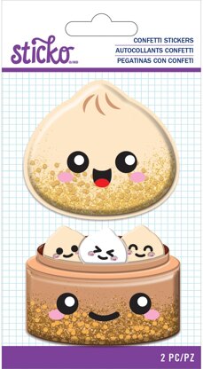 Sticko Confetti Stickers - Dumpling, 2/Pkg
