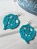 93. Blue openwork earrings