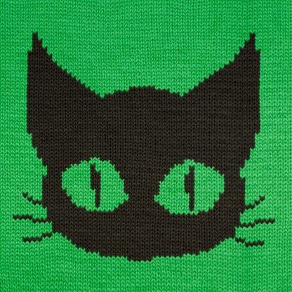 Black Cat Portrait Knitting Chart