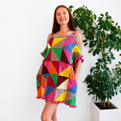 Scrap Yarn Granny Dress