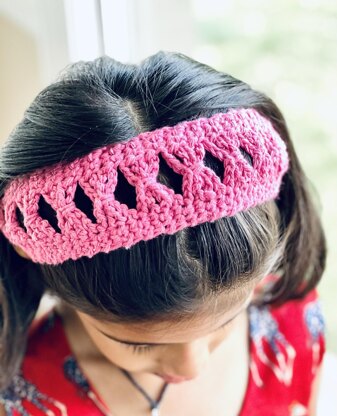 Crochet Bow Ties Headband Free Pattern