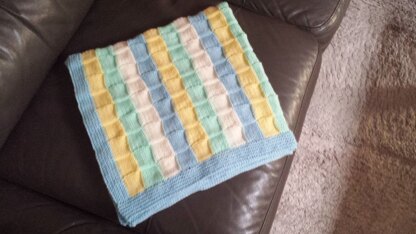 4 colour block baby blanket