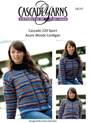 Azure Woods Cardigan in Cascade 220 Sport - DK247 - Free PDF