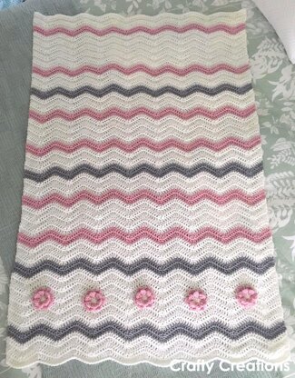 Floral Ripple Baby Blanket