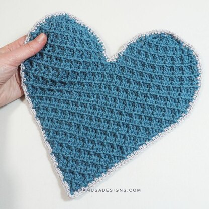 Waffle Heart Dishcloth