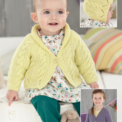 Bonnet and Cardigans in Sirdar Snuggly DK - 4580 - Downloadable PDF