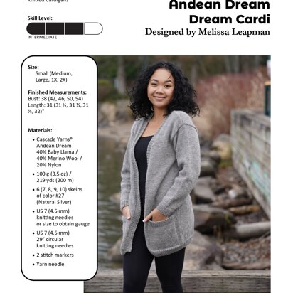 Dream Cardi in Cascade Yarns Andean Dream - W784 - Downloadable PDF