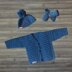 Devon Baby Cardigan Hat and Booties Set