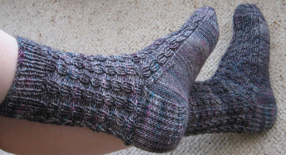 Ribbed Cabled Socks