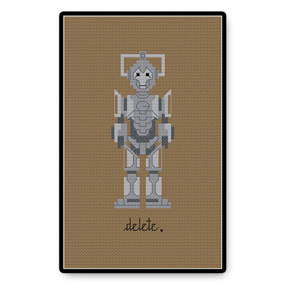 Delete - Cyberman - PDF Cross Stitch Pattern