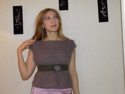 My Knitted Empire Style Sleeveless Sweater