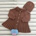 Avery Baby Coat, Beanie & Beret size 18" & 20" chest 6-9mths approx