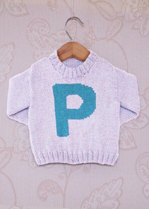 Intarsia - Letter P Chart - Childrens Sweater